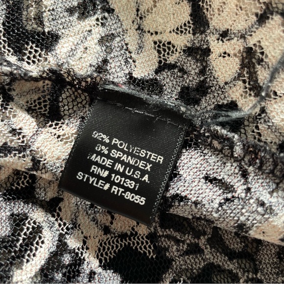 VTG y2k Heart Moon Star Long-Sleeve Mesh Lace Button-Up MEDIUM - Picture 9 of 11